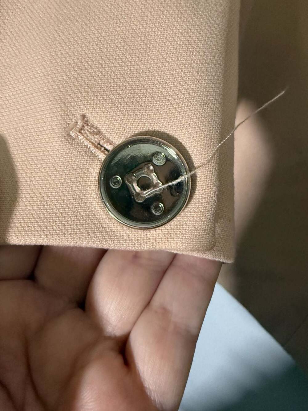 Kenneth Cole Coat Size L Pink Notched Lapel Single Breasted - Picture 9 of 9